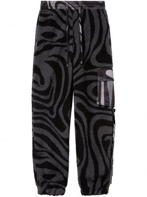 Pantalon de joggings à imprimé Pucci noir