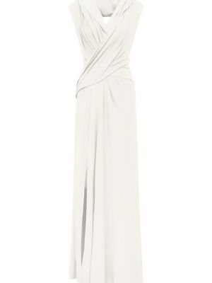Платье из вискозы Alberta Ferretti белое