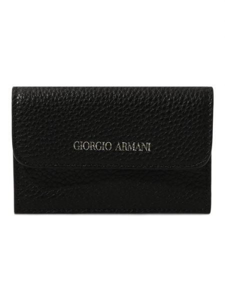 Черный кожаный кошелек Giorgio Armani