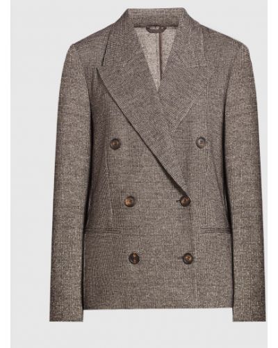 Пиджак в гусиную лапку Brunello Cucinelli серый