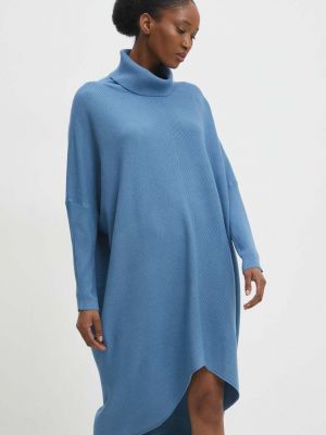 Oversized mini šaty Answear Lab modré