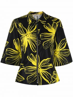 Рубашка в цветочный принт на молнии Nina Ricci
