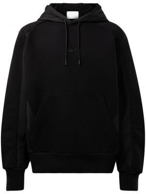 Kokvilnas kapučdžemperis ar izšuvumiem Reebok Ltd melns