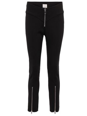 Pantaloni a vita alta skinny Khaite nero