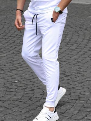 Spodnie sportowe Madmext białe