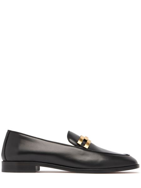 Skinn loafers Aquazzura svart