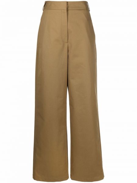 Pantalones de cintura alta bootcut Jejia marrón