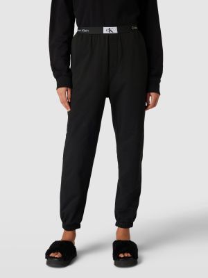 Spodnie z nadrukiem Calvin Klein Underwear czarne