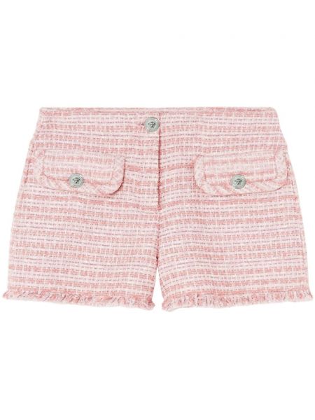 Shorts à imprimé en tweed Versace rose