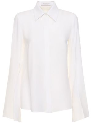 Hedvábná košile Michael Kors Collection bílá