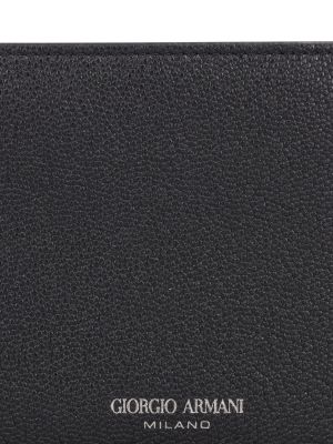 Kožená peňaženka Giorgio Armani čierna