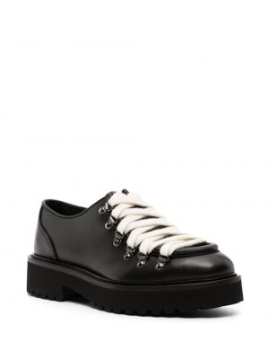 Nėriniuotos iš natūralios odos oksfordo batai su raišteliais Doucal's juoda