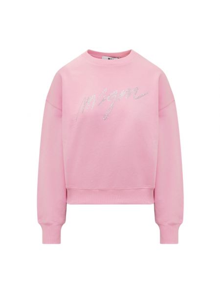 Sweatshirt mit rundhalsausschnitt Msgm pink