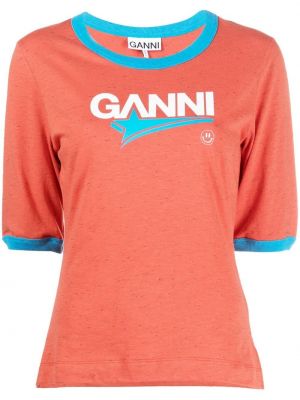 T-shirt con stampa Ganni