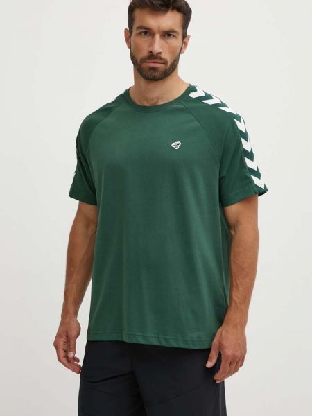 Koszulka z nadrukiem Hummel zielona