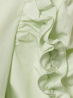 Bombažna mini obleka Cecilie Bahnsen zelena