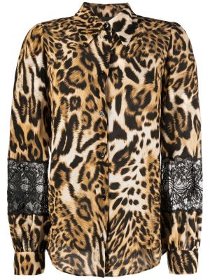 Blonder leopard trykt skjorte Boutique Moschino brun