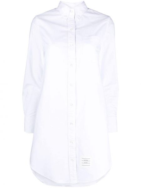 Mini-abito di cotone Thom Browne bianco