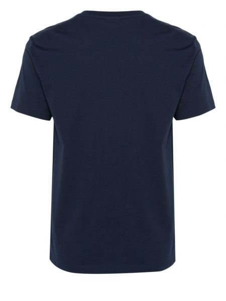 T-shirt aus baumwoll mit print Emporio Armani blau