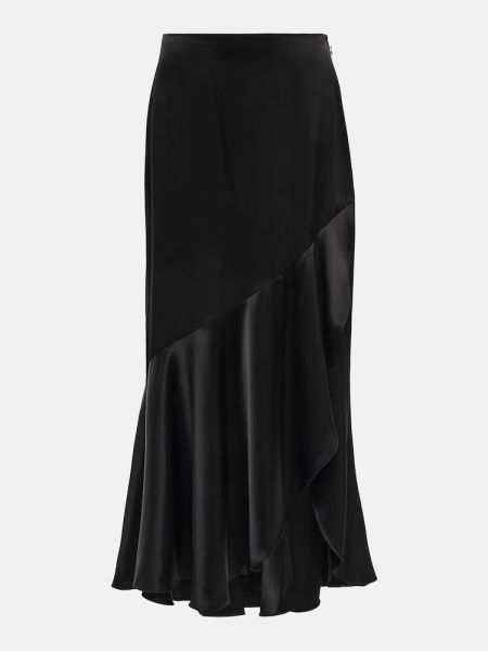 Satynowa długa spódnica Polo Ralph Lauren czarna