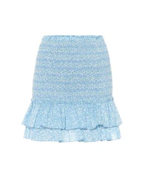 Jupe courte en coton Simkhai bleu