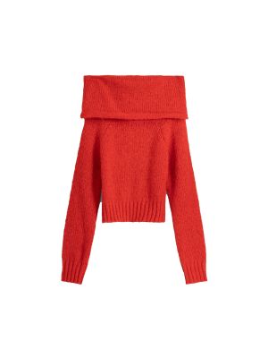 Пуловер Bershka червено