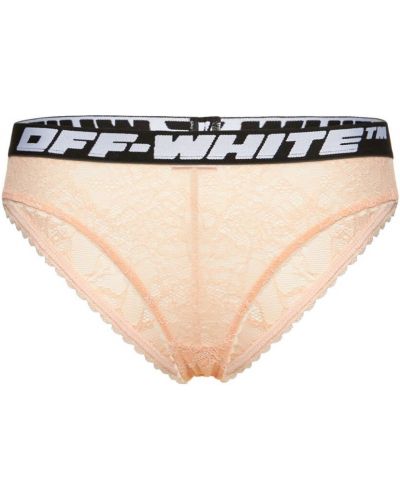 Krajkové kalhotky Off-white růžové