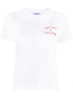 Тениска с принт Mc2 Saint Barth бяло