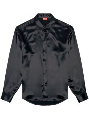 Сатенена риза бродирана Diesel черно