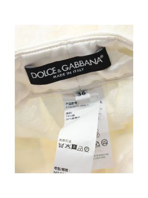Falda de algodón Dolce & Gabbana Pre-owned blanco