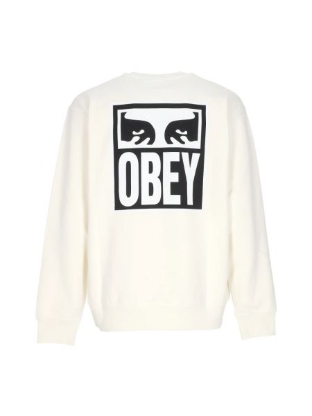 Sweatshirt mit rundhalsausschnitt Obey beige