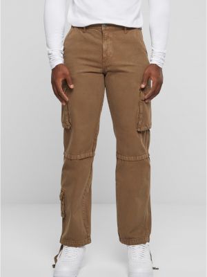 „cargo“ stiliaus kelnės su kišenėmis Def ruda
