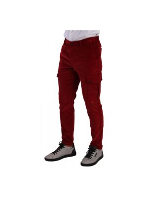 Pantalones cargo skinny de algodón de pana Dolce & Gabbana rojo