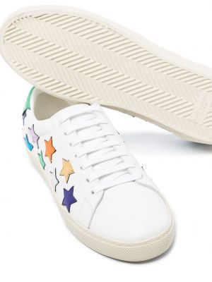 Zapatillas con cordones de estrellas Saint Laurent blanco