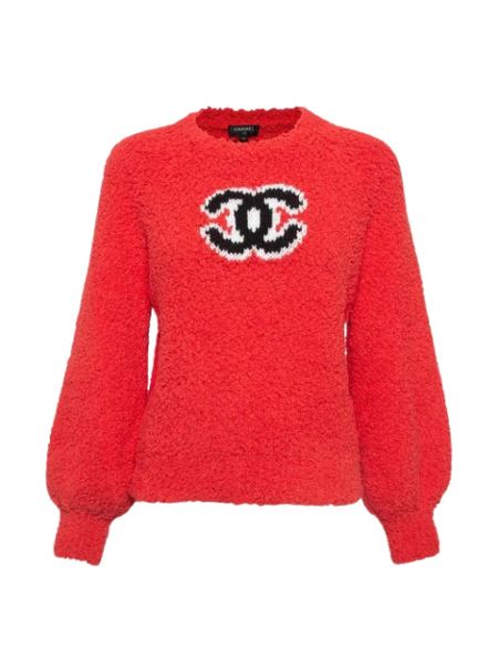 Top retro Chanel Vintage czerwony