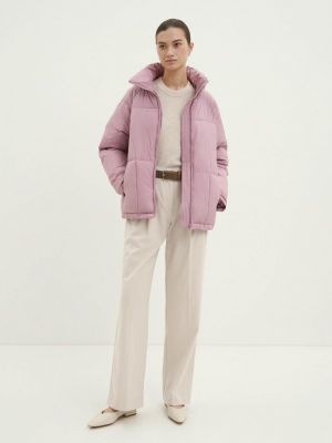 Утепленная демисезонная куртка Finn Flare розовая