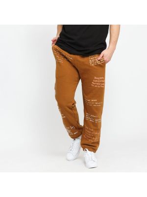 Tepláky PLEASURES Remote Sweatpants hnědé