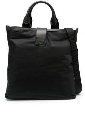 Δερμάτινη τσάντα shopper Emporio Armani