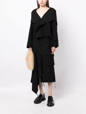 Spódnica midi asymetryczna Yohji Yamamoto czarna