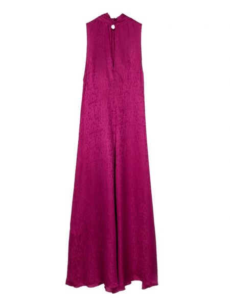Žakardinis šilkinis vakarinė suknelė Forte_forte violetinė