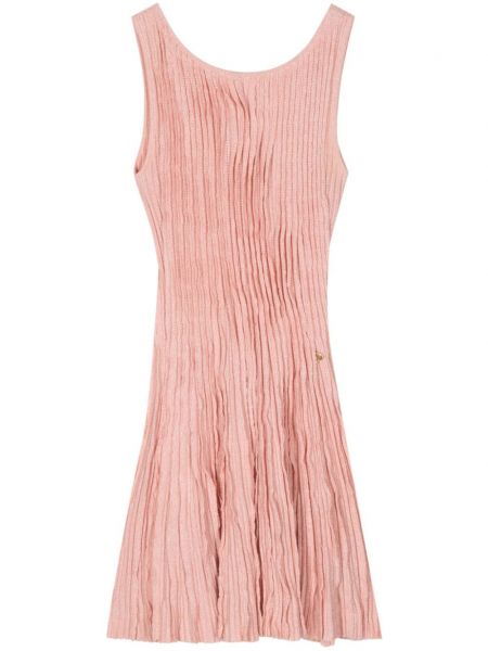 Πλισέ αμάνικο φόρεμα Chanel Pre-owned ροζ
