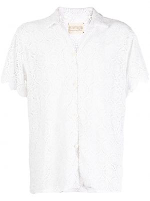 Риза с дантела Harago бяло