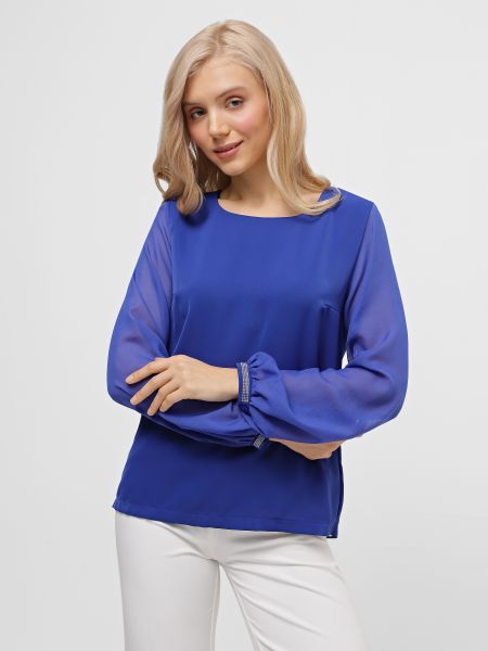 Блузка из вискозы Zubrytskaya синяя
