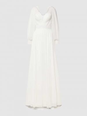 Sukienka koronkowa Luxuar biała