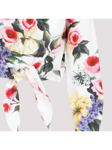 Camisa de algodón de flores con estampado Dolce & Gabbana