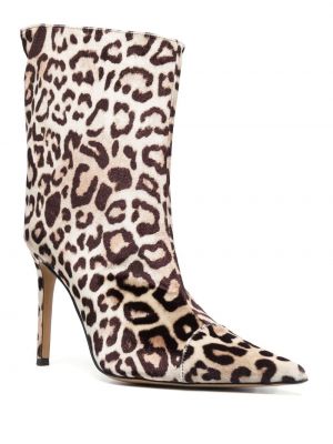 Raštuotos auliniai batai velvetinės leopardinės Alexandre Vauthier ruda