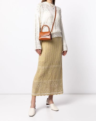 Gėlėtas megztinis Mame Kurogouchi balta