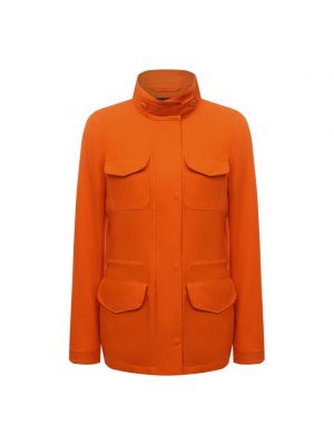 Оранжевая льняная куртка Loro Piana