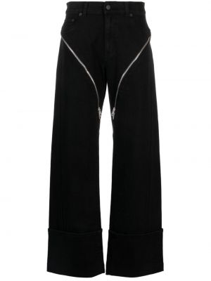 High waist jeans ausgestellt Mugler schwarz