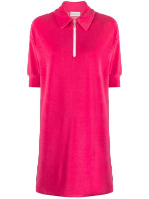 Памучна рокля Moncler розово